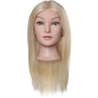 Efalock Professional Emma Główka fryzjerska 40cm złoty blond, 100% włosy naturalne