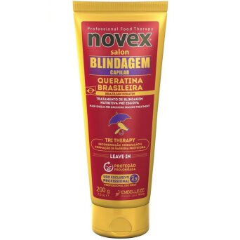 Novex Brazilian Keratin Capillary odżywka z keratyną, bez spłukiwania do włosów suchych i zniszczonych 200ml