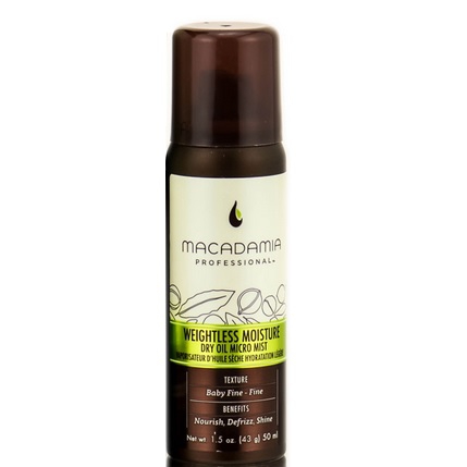 Macadamia Weightless Moisture Dry Oil Micro Mist olejek do włosów w sprayu 50ml
