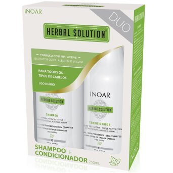 INOAR Herbal Solution szampon + odżywka, oczyszczenie i regeneracja 2x250ml