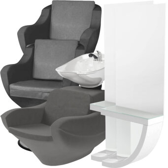 Panda Noah.Tech 5110 - zestaw mebli fryzjerskich 2x fotel, 2x konsoleta i myjnia