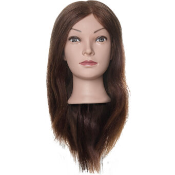 Efalock Professional Hanna Główka fryzjerska 40-45cm brąz, 100% włosy naturalne
