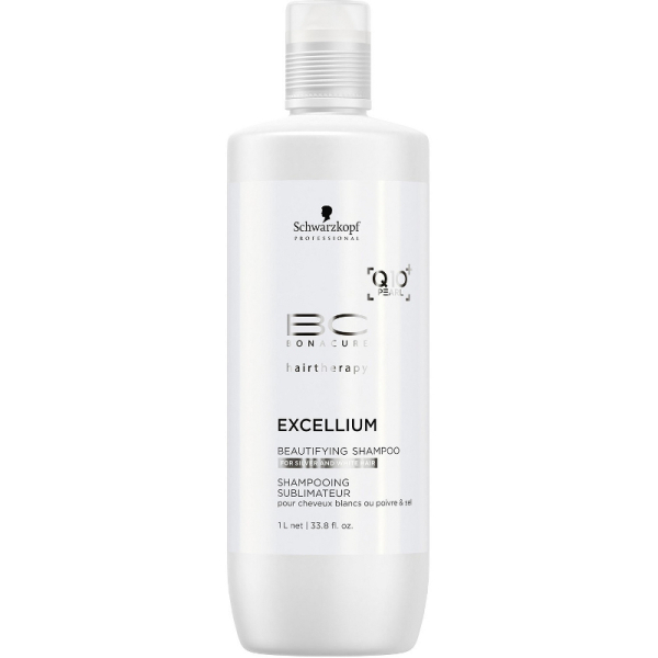 Schwarzkopf BC Excellium Q10 Beauty szampon do włosów siwych 1000ml