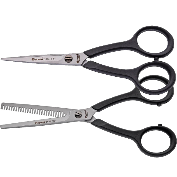 Cerena Solingen Basic Classic - zestaw do strzyżenia włosów nożyczki fryzjerskie i degażówki fryzjerskie 5.0