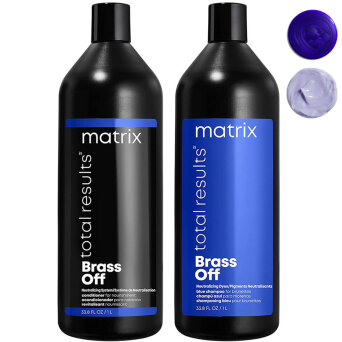 Matrix Total Results Brass Off - zestaw ochładzający kolor włosów szampon i odżywka 2 x 1000ml