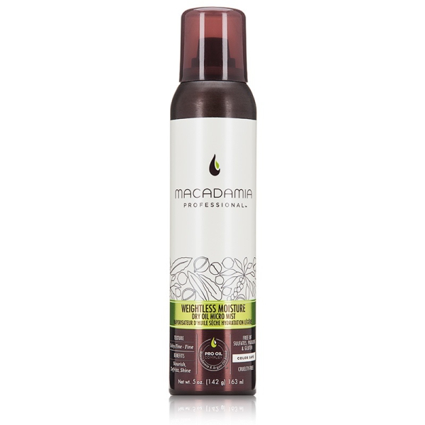 Macadamia Weightless Moisture Dry Oil Micro Mist olejek do włosów w sprayu 163ml