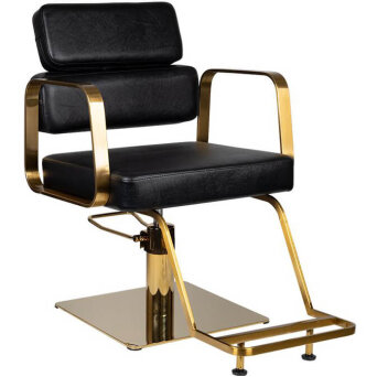 Gabbiano Porto Gold Fotel fryzjerski czarno-złoty dostępny w 48h