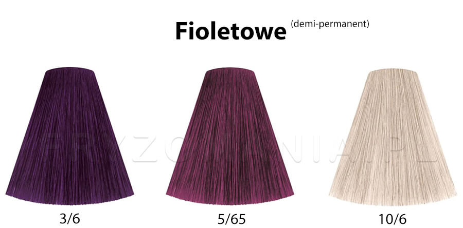 Londa Ammonia Free Demi-Permanent Farba do włosów - paleta kolorów kolekcja fioletowych