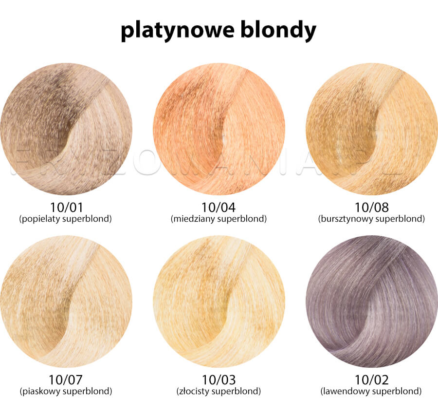 Stapiz Art Desiree Paleta kolorów - kolory jasny platynowy blond