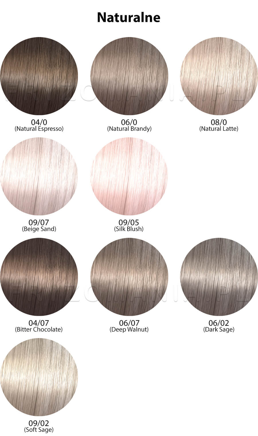 Wella Shinefinity Zero Lift Glaze Farba do włosów - paleta kolorów kolekcja naturalnych odcieni