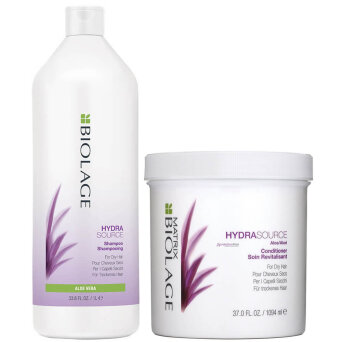 Biolage Hydrasource - zestaw nawilżający do włosów szampon 1000ml i odżywka 1094ml