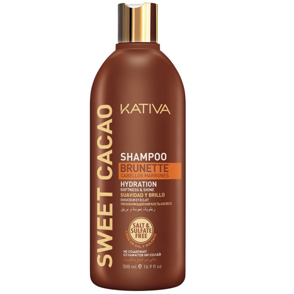 Kativa SWEET CACAO Szampon do włosów dla brunetek nawilżający 500ml