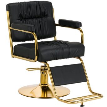 Hair System HS36 Fotel fryzjerski złoto-czarny dostępny w 48h