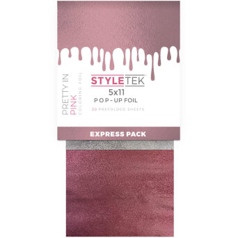 Styletek Pop-up Foil Pink Folia do farbowania włosów, kolor różowy 30szt.