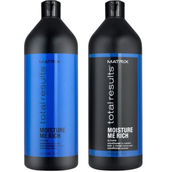 Matrix Total Results Moisture Me Rich - zestaw nawilżający do włosów suchych i uwrażliwionych, szampon 1000ml i odżywka 1000ml