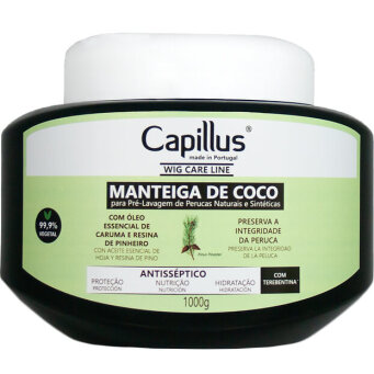 Capillus Wig Care Masło kokosowe do peruk i pasm clip-in, włosy naturalne i syntetyczne 1000g