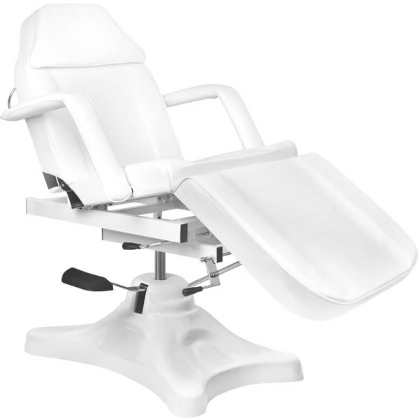 Activ A 234D Fotel kosmetyczny z kołyską, hydrauliczny biały
