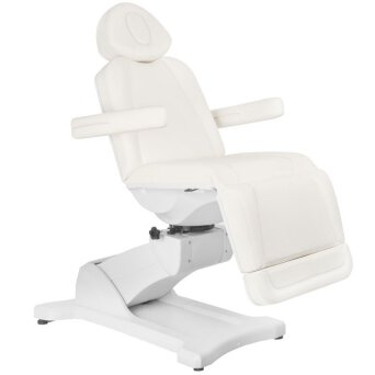 Activ AZZURRO 869A Fotel kosmetyczny, elektryczny, obrotowy, biały dostępny w 48h