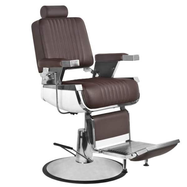 Gabbiano ROYAL II Fotel barberski fryzjerski brązowy dostępny w 48h