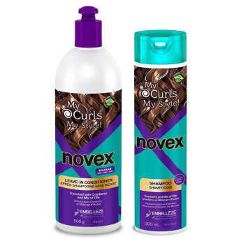 Novex My Curls - zestaw nawilżający do włosów kręconych szampon 300ml i odżywka 500ml