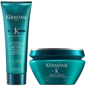 Kerastase Resistance Therapiste - zestaw pielęgnacyjny do włosów zniszczonych szampon 250ml i maska 200ml