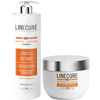 Hipertin Linecure Repair - zestaw nawilżająco-regenerujący włosy szampon1000ml i maska 500ml