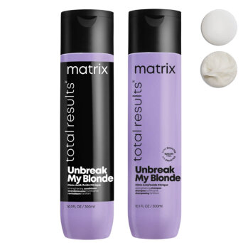 Matrix Total Results Unbreak My Blonde - zestaw wzmacniający do włosów rozjaśnianych, szampon 300ml i odżywka 300ml