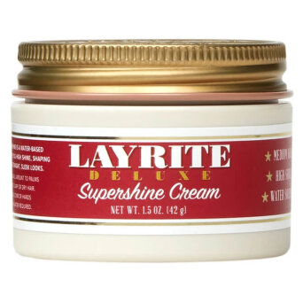 Layrite Supershine Cream Krem o średnio-mocnym utrwaleniu i wysokim połysku do włosów dla mężczyzn 42g