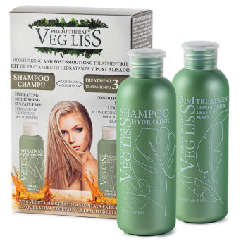 Veg Liss zestaw po keratynowym prostowaniu włosów szampon i odżywka 2x250ml