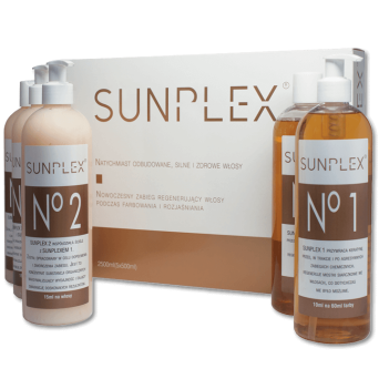 Sunplex kuracja regenerująca włosy, odbudowa podczas zabiegów 5x500ml
