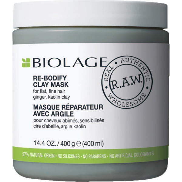 Biolage RAW Uplift Rebodify maska zwiększająca objętość do cienkich włosów 400ml