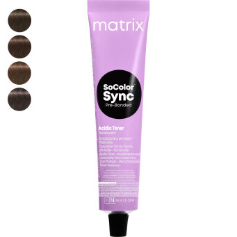 Matrix Socolor Sync Pre-bonded Toner kwasowy dla brunetek 90ml