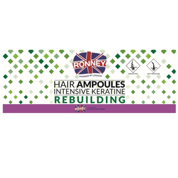 Ronney Hair Ampoules Intensive Keratin Rebuilding ampułki do włosów 12x10ml