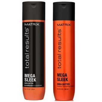 Matrix Total Results Mega Sleek, zestaw do wygładzenia włosów, szampon 300ml + odżywka 300ml