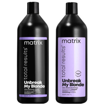 Matrix Total Results Unbreak My Blonde - zestaw wzmacniający włosy rozjaśniane szampon 1000ml i odżywka 1000ml