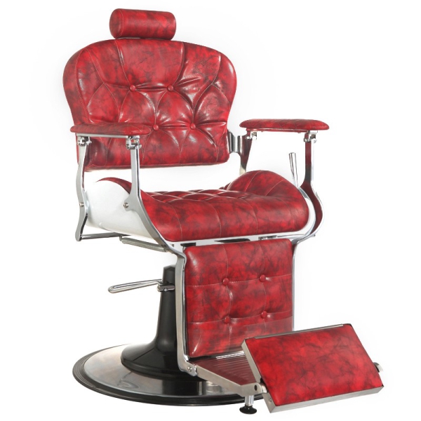 Gabbiano PREMIER Fotel barberski fryzjerski czerwony dostępny w 48h