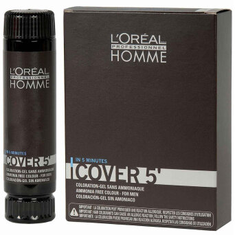 Loreal Homme Cover 5 farba, odsiwiacz, żel do koloryzacji włosów dla mężczyzn 50ml