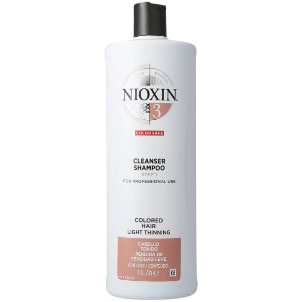 Nioxin System 3 szampon oczyszczający do włosów farbowanych 1000ml
