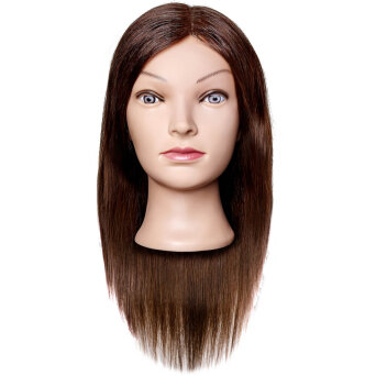 Efalock Professional Emilia Główka fryzjerska 35cm brąz, włosy naturalne