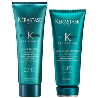 Kerastase Resistance Therapiste - zestaw pielęgnacyjny do włosów zniszczonych szampon 250ml i odżywka 200ml