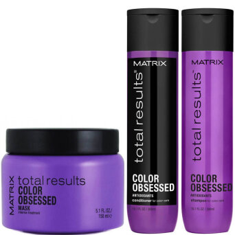 Matrix Total Results Color Obsessed - zestaw pielęgnujący włosy farbowane, szampon 300ml, odżywka 300ml i maska 150ml