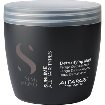 Alfaparf Semi Di Lino Sublime Detoxifying Mud Maska błotna, oczyszczająca i rozświetlająca włosy z glinką kaolin 500ml