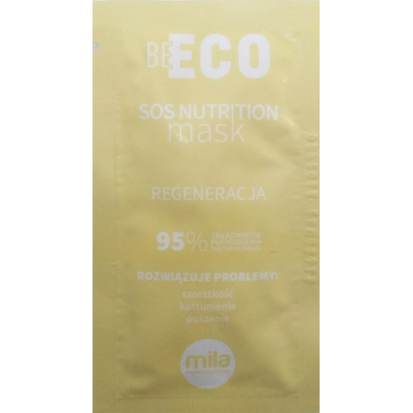 Mila Professional Be Eco SOS Nutrution, maska regenerująca do włosów, saszetka 10ml