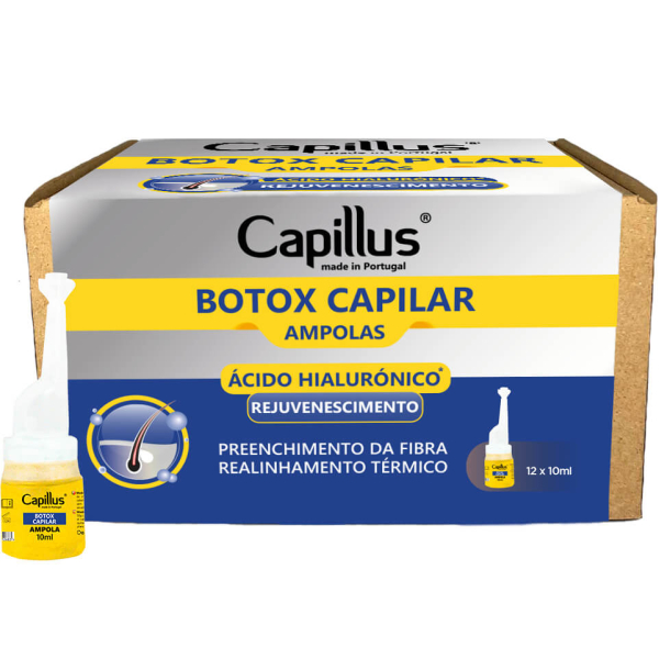 Capillus Botox Capilar Ampułki / Serum do włosów z kwasem hialuronowym 12x10ml