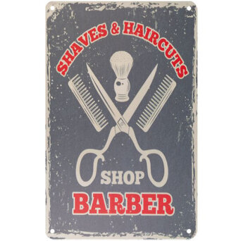 Activ Barber B064 Tablica ozdobna do salonu barberskiego 20x30cm