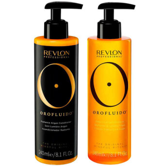 Revlon Orofluido - zestaw rozświetlający włosy szampon 240ml i odżywka 240ml
