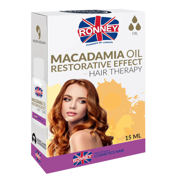 RONNEY Hair Oil Macadamia Oil wzmacniający olejek do włosów 15ml