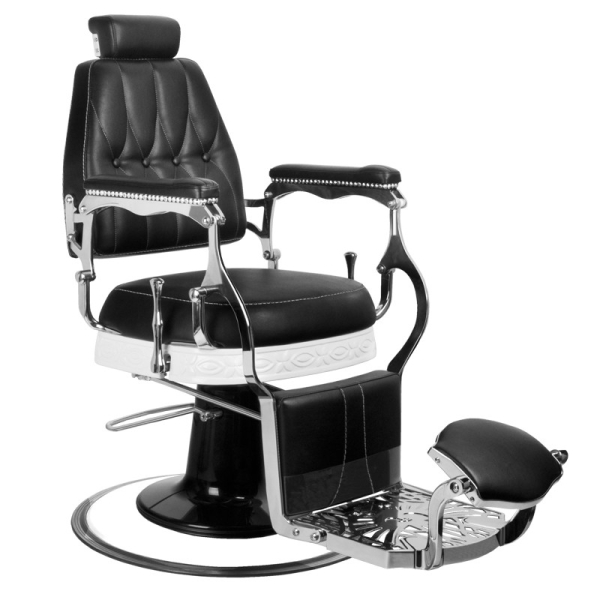 Gabbiano LORD Fotel barberski fryzjerski czarny dostępny w 48h