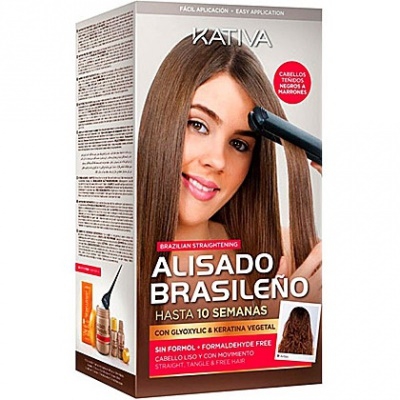 Kativa ALISADO BRASILENO Zestaw do keratynowego prostowania włosów do włosów czarnych i brązowych 