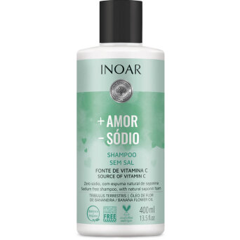 Inoar +Amor -Sódio Szampon do włosów z pantenolem 400ml